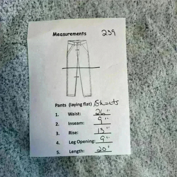 Canvas Vintage Acid Wash Denim Cut-Off Shorts Size S Blue- 26” waist - Picture 5 of 8